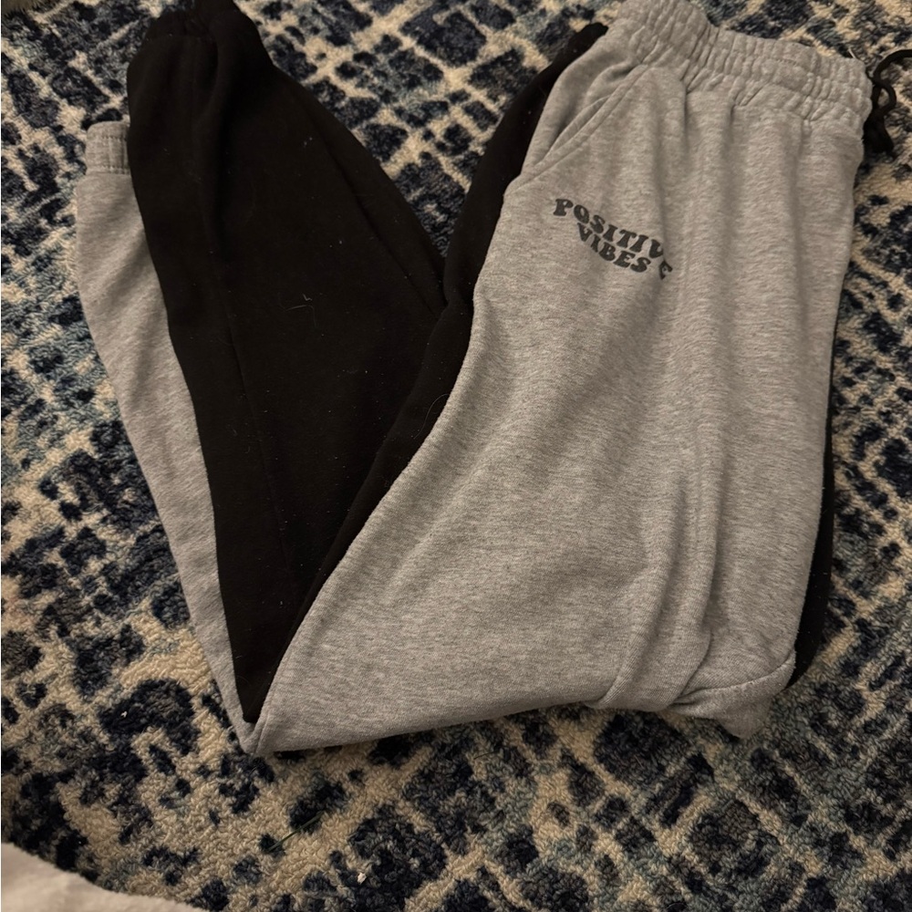 Kids Gray and Black Joggers